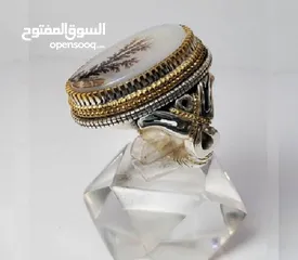  24 خاتم بحجر عقيق يماني فاخر منقوش اية