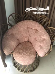  1 كرسي بامبو نصف دائري