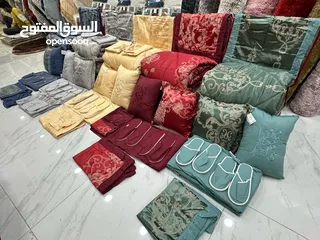  9 طقم لحاف 13 قطعه ملكي فاخر معبئ ثقيل سعررررررر مخفظ من ماركه ميلنو العالميه اضخم اللحافات القطنيه