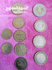  12 عملات معدنية ( اوروبي ) للبيع عدد 44 قطعة .