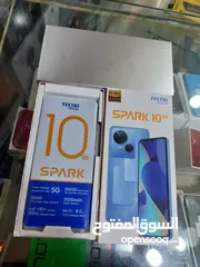  3 مستعمل ايام Spark 10 5G رام 8 جيجا 64 أغراضة والكرتونه الأصلية متوفر توصيل