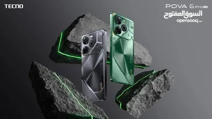  3 Tecno pova 6 pro 5g مستعمل بحالة ممتازة شبه الوكالة مع كامل ملحقاته السعر قابل للتفاوض