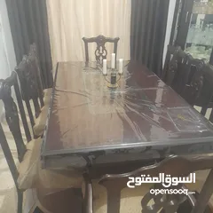  3 طاولة سفرة مع فضية