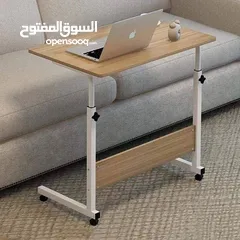  9 مكتب طلابي عملي ومتنقل بيسع لابتوب وادوات مدرسية سطح واسع عجلات قوية مع فرامل ارتفاع قابل للتعديل