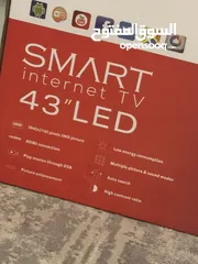 5 تلفزيون samix سمارت 43 بوصة جديدة بلكرتونة  Smart tv  Internet ضد الكسر