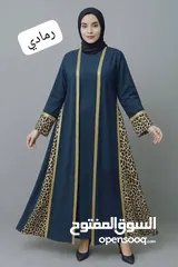  4 عباي ستاتي قطعتين نمررر مقصبه  وزن 50 لل 100 كريب روز