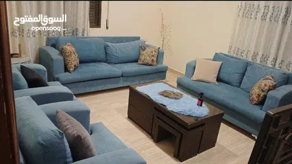  2 اطقم كنب استعمال عريس اشي بسيط احسن انواع الخشب تفصيل  الطقمين مع الطاولات