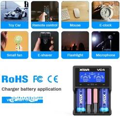  7 شاحن بطاريات رباعي ليثيوم 3.7 فولت 3.7V Battery Charger