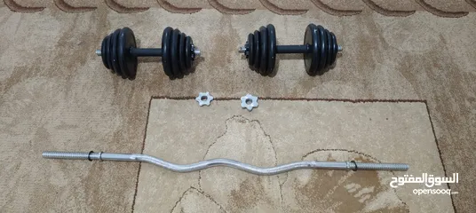  4 معدات اثقال مع بانش