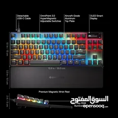  4 SteelSeries Apex Pro TKL Gen 3 HyperMagnetic افضل كيبورد في العالم من ستيل سيريس قابل لتعديل السرعة