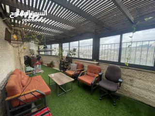  4 شقة مميزة مفروشة مع تيراسات من جميع الجهات سطح مرحبا  إيجار مفروش او بيع