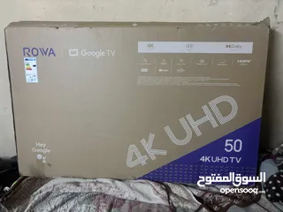  4 شاشه 50بوووصة جديدة نوع روفا فل كي اسمارت نت مستعملة. يدوب شهرين زي ماهي. مشالله عنها لسة كرتونة موج