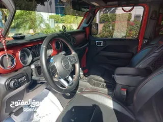  5 Jeep Wrangler 4X4 -  Unlimited Rubicon 2018 Red 3.6L Auto  مسرفس بالكامل