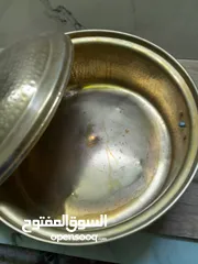  3 طنجرة نحاس نحاس صب ثقيلة حجم كبير سعة 7لتر وأكثر بحاله ممتازة جدا