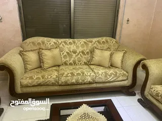  2 طقم كنب خشب زان