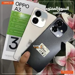  1 مع سماعه بلوتوث جهاز جديد بالكرتونة oppo A3 رام 16 جيجا 128 مكفول سنة متوفر توصيل