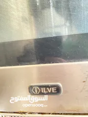  9 فرن نوع ILVE كهربائي  لون سلفر بلت ان إيطالي اصلي90سم ستانليس عازل للحراره للبيع مع كامل اكسسوارته