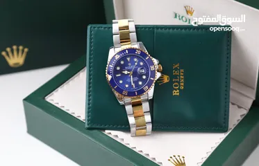  13 ساعات Rolex ستيل + جلد مع بكج رولكس لساعة وبطاقة كفالة لمدة سنة كاملة من تاريخ الاستلام  تواصل واتس