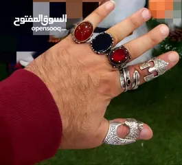  6 خواتم فضه عيار 925