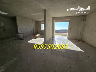 11 شقة فاخرة للبيع 195م+ بلكونة كبيرة لا يمكن التسكير عليها للبيع رام الله المصايف قرب المالية بالعالي