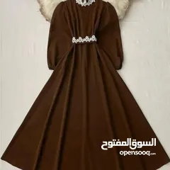  6 فستان ملكي  خامة هوريم دابل تركي 38-40-42-44-46-48