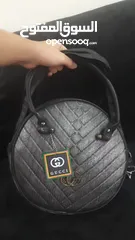  8 شنطة يد Master Quality GUCCI لون اسو مكس فضي اصدار محدود دائري له محبين تمييز