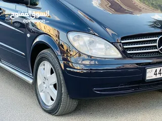  6 باص مرسيدس فيتو 2007 لون كحلي بحاله الوكاله شصي وسط محير تب نضافه قير عادي