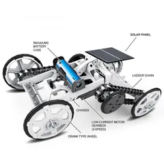  3 DIY Climbing Solar Powered Car For Building Toys