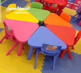  5 طاولات وكراسي اطفال للحضانات ورياض الأطفال مستورد نخب اول بمواصفات فاخرة وعالية الجودة بلاستيك مقوى