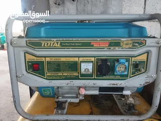  2 مولد كهرباء بنزين ثلاث كيلو ونص ملف نحاس النوع توتال افضل نوعيه بسوق بحال الوكاله المولد استعمل خفيف