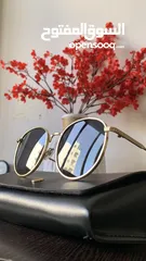  8 نظارة شمسية بإطار ذهبي وعدسات أسود عدسات UV400