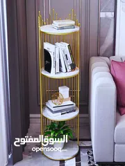  2 رف ملكي بخشب مطلي رخامي – لمسة فخامة ملوكية لبيتك  تصميم فااااخر من خشب مطلي رخامي أبيض 4 طوابق