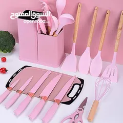  7 يا بلااااااااش مجموعه ملاعق طبخ متاكمله سيلكون الاصلي 19 قطعه عرض خاص