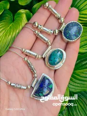  3 فضة عيار 925 انتيكا مع احجار كريمة