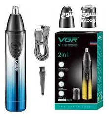  1 ماكينة حلاقه للانف و الوجه و الاذن اثنان في واحد شحن VGR V-619 ضد الماء