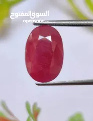  2 خاتم ياقوت أحمر أفريقي غير معالج درجة ممتازة مع شهادة natural untrated ruby ring with certificate