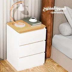  7 خزانة بيضاء جانبية  أنيقة بلمسة خشبية عصرية الأناقة والبساطة في تصميم واحد! جميع المساحات: 32×30×59