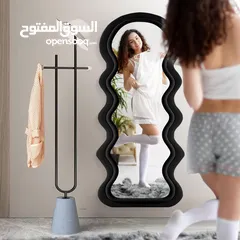  7 مرايا ستاند بإطار مخملي فاخر  160×60 سم – تعرضك بكامل أناقتك طار مخملي ناعم وفخم
