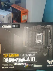 1 للبيع او للبدل لوحة ام B650 ASUS TUF PLUS GAMING WIFI FULL ATX NEW  كرتونة مش مستعملة نهائيا ومكفولة