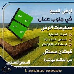  2 للبيع أراضي مميزة في القنيطرة جنوب عمّان – على شوارع وحدّ خدمات وبجانب مشاريع كبرى قائمة