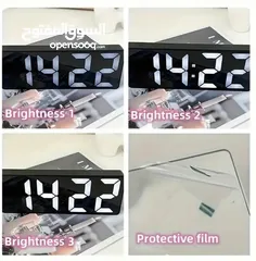  3 ساعة رقمية LED أنيقة مع منبه