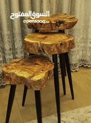  10 مشغولات خشبية يدوية (ترابيزات..تيبل لامب).... hand made