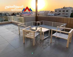  1 عبدون شقة مفروشة فخمة مع رووف ( دوبلكس ) للإيجار السنوي