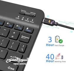  2 Bluetooth keyboard كيبورد بلوتوث  يدعم جميع أجهزة البلوتوث