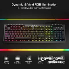  4 Redragon K513 RGB Membrane Gaming Keyboard, Standard 104 Keys كيبورد ريدراجون جديد Redragon K513 RGB