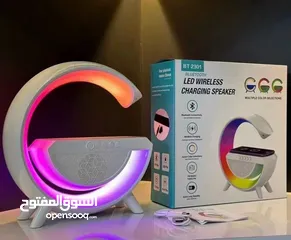  2 Led wireless charging speaker مكبر الصوتLED شحن لاسلكية بالحجم الكبير الاكبر في الأسواق .