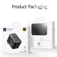  3 WIWU  UNIVERSAL PLUG ADAPTER 45W SMART -NEW -MEAGByte