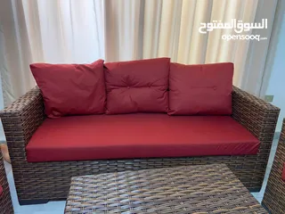  2 طقم راتان حديقة