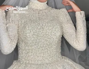  6 فستان فرح للبيع جديد استعمال ساعتين فقط بالطرحه