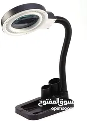  3 تيبل لامب اضاءة مع عدسة مكبرة 5X 10X Magnifying Glass Table lamp, 40 LED Stand Magnifier & Desk Lamp